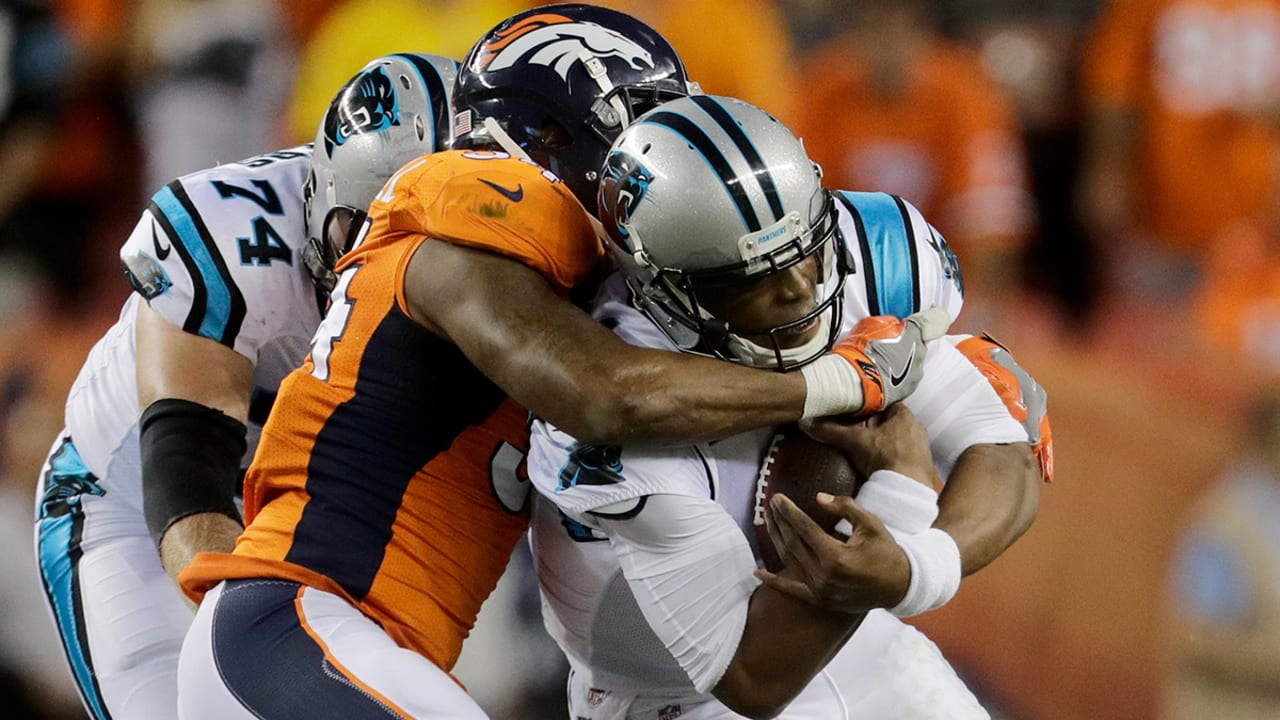 N.F.L. Fines Two Broncos for Head Hits to Panthers' Cam Newton