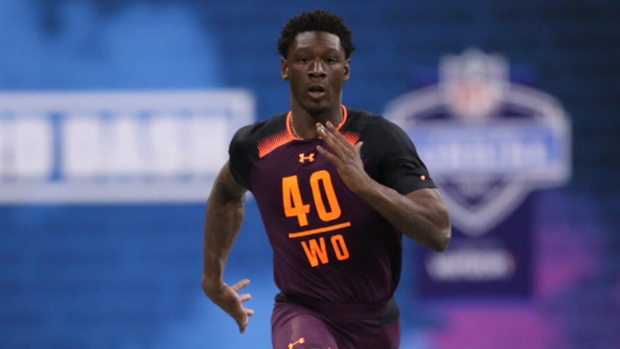 wide receiver Riley Ridley runs an official 4.58 40yard dash