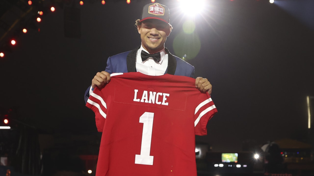 NFL on X: With the No. 3 overall pick in the 2021 @NFLDraft, the @49ers  select QB Trey Lance. 