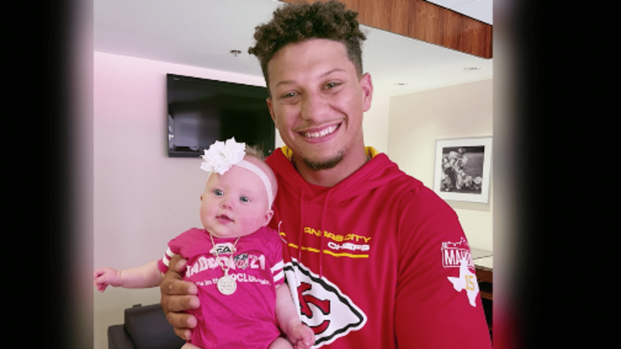 Kansas City Chiefs quarterback Patrick Mahomes' daughter Sterling