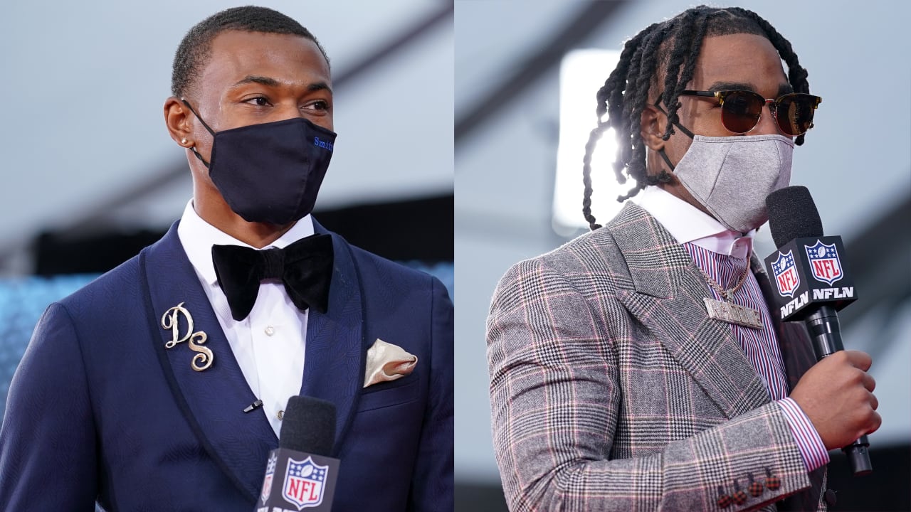 Alabama Crimson Tide wide receivers Jaylen Waddle, DeVonta Smith