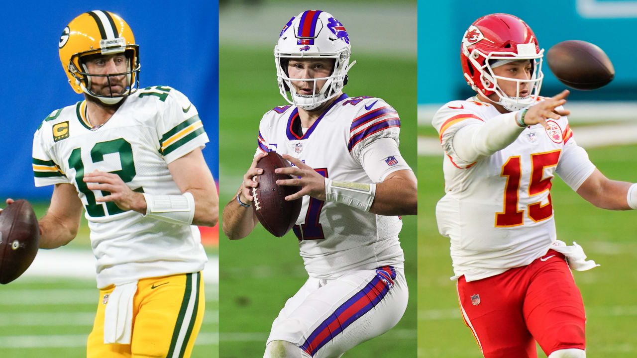 Patrick Mahomes, Josh Allen, Aaron Rodgers; the NFL's top 10