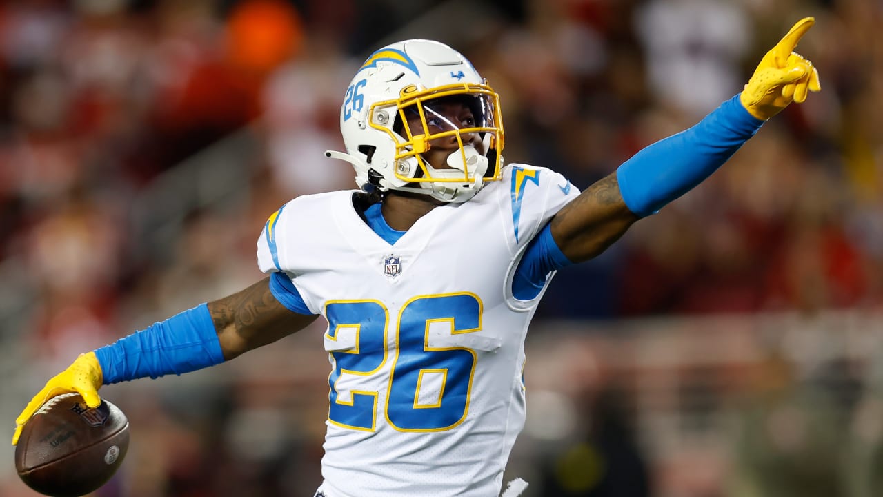 San Francisco 49ers wide receiver Brandon Aiyuk runs against the Los  Angeles Chargers during the first half of a preseason NFL football game  Friday, Aug. 25, 2023, in Santa Clara, Calif. (AP