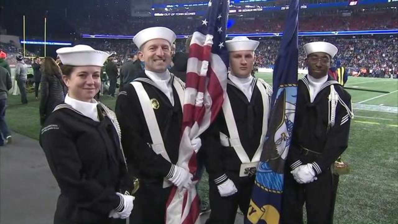 The New England Patriots active service members before 'SNF' vs