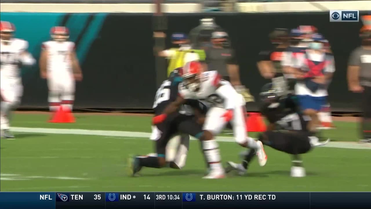 Cleveland Browns running back Nick Chubb's cut back results in 29-yard ...