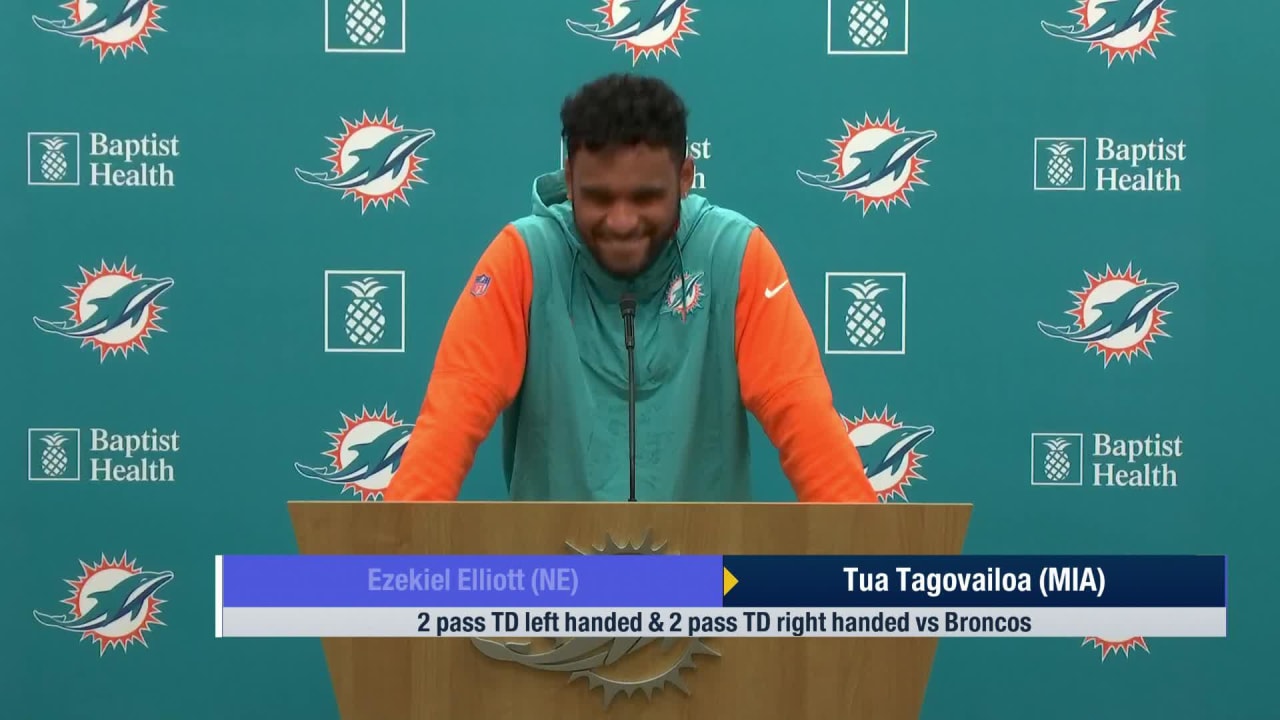 Miami Dolphins quarterback Tua Tagovailoa on throwing 2 TDs each with right  and left hand: 'Has it ever been done in the NFL'