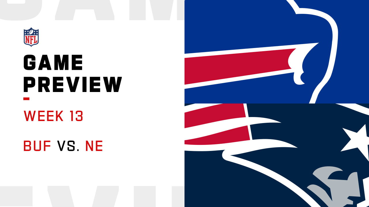 New England Patriots vs. Buffalo Bills NFL Week 13 game TV information
