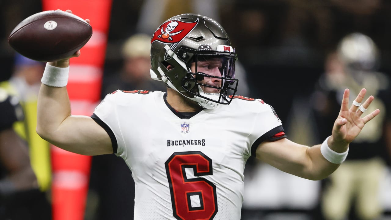 Tampa Bay Buccaneers quarterback Baker Mayfield's fade-route TD loft to  wide receiver Trey Palmer requires perfect accuracy