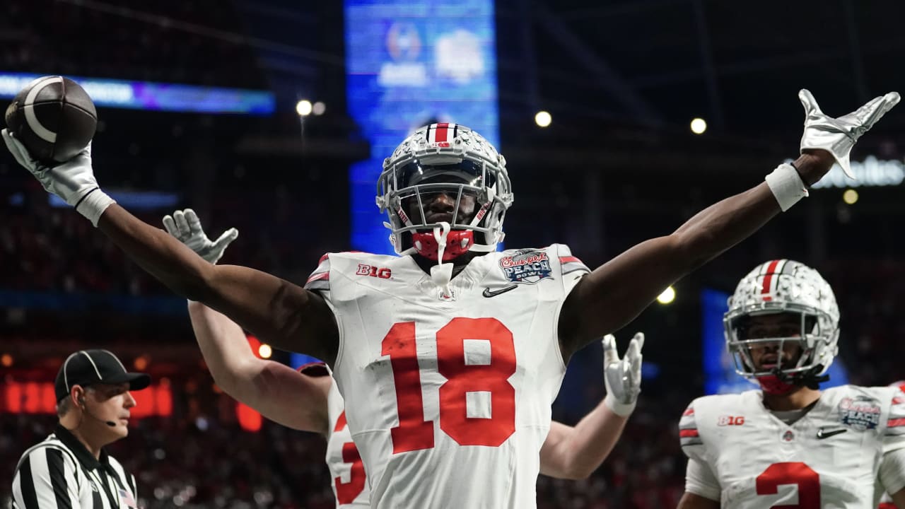 Ohio State WR Marvin Harrison Jr. plays in Apple Watch, designer cleats