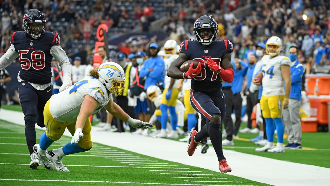 Can't-Miss Play: Houston Texans cornerback Tavierre Thomas' pick-six  touchdown vs. Los Angeles Chargers quarterback Justin Herbert ices Texans'  upset of Bolts