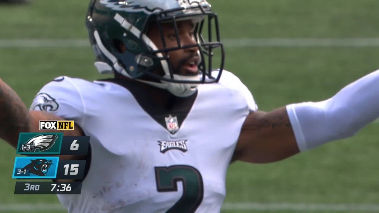 Philadelphia, Pennsylvania, USA. 21st Nov, 2021. Philadelphia Eagles  cornerback Darius Slay (2) in action prior to the NFL game between the New  Orleans Saints and the Philadelphia Eagles at Lincoln Financial Field