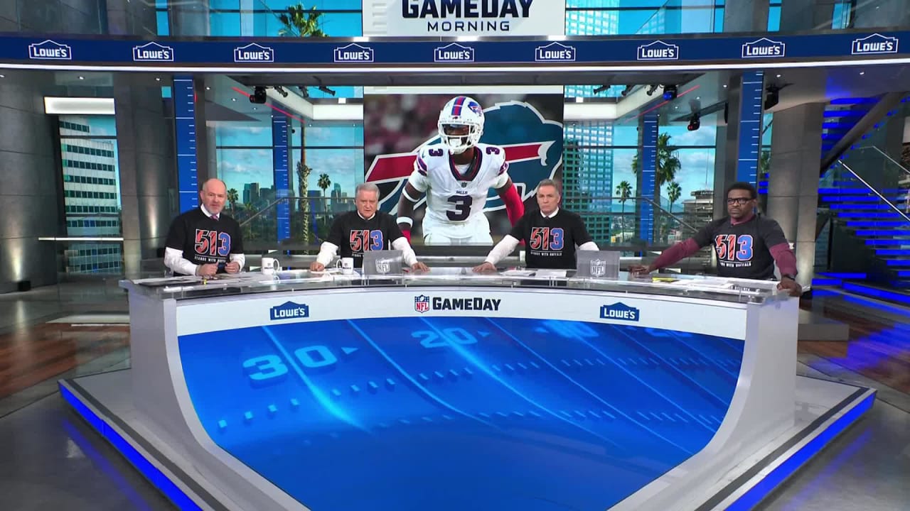 GameDay Morning' crew wears '513' T-shirts in support of Bills safety Damar  Hamlin