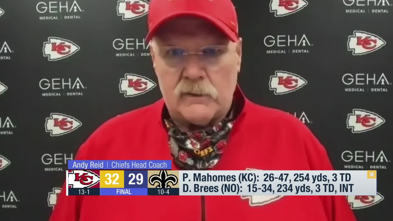 Kansas City Chiefs Head Coach Andy Reid Reacts To Chiefs' Week 15 Win ...