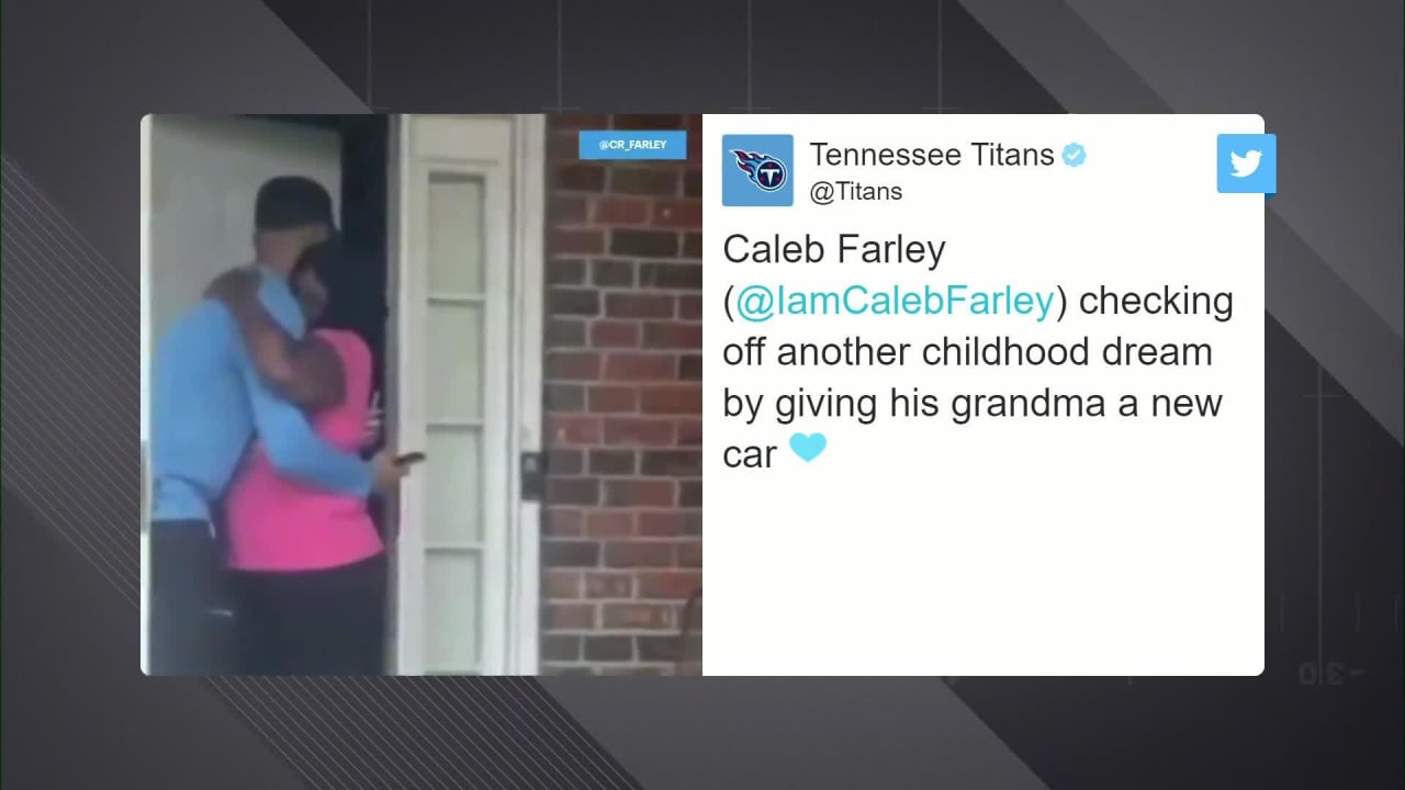 Tennessee Titans CB Caleb Farley gives his grandma a new car