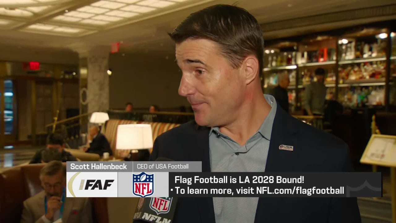 CEO of USA Football Scott Hallenbeck reacts to flag football's ...