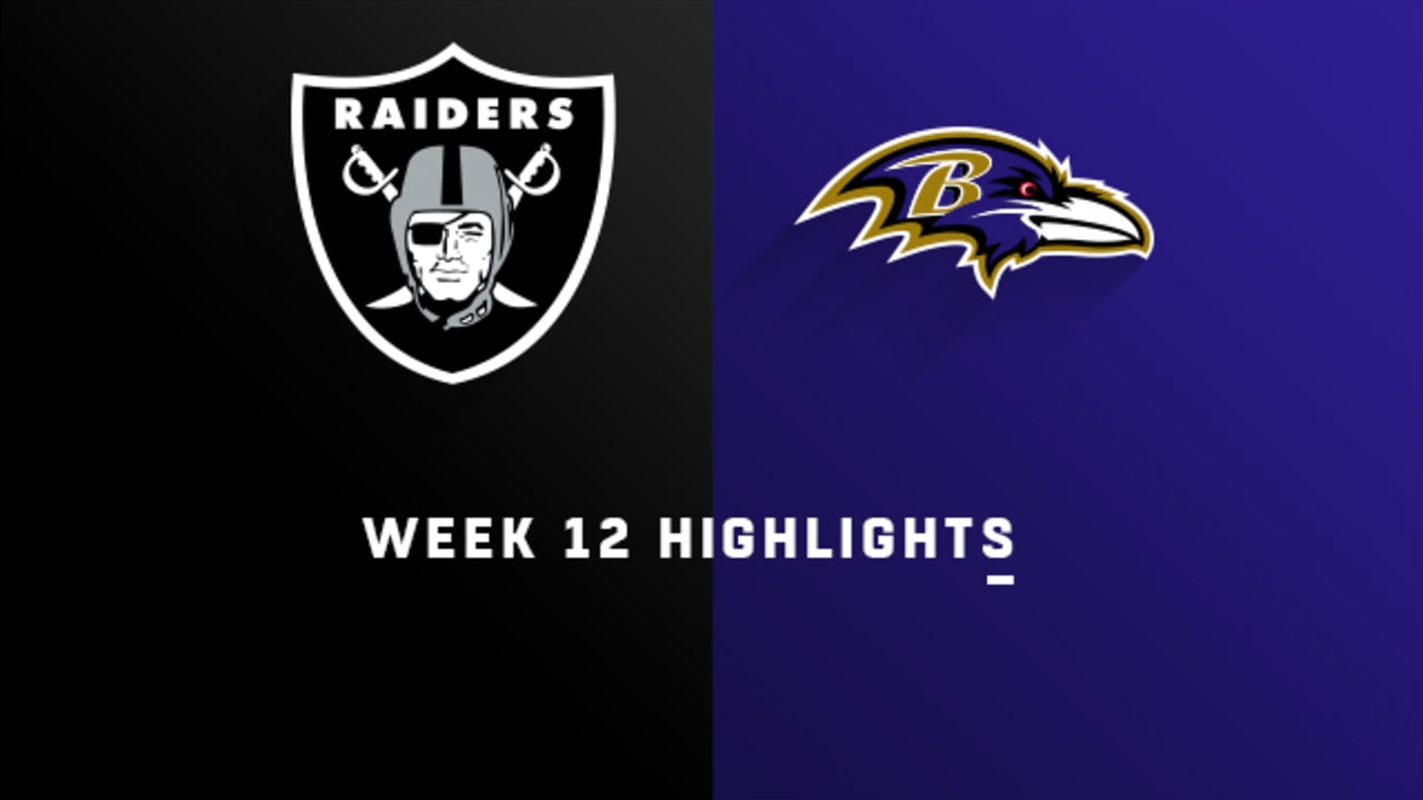 Highlights: Raiders at Ravens - Week 12