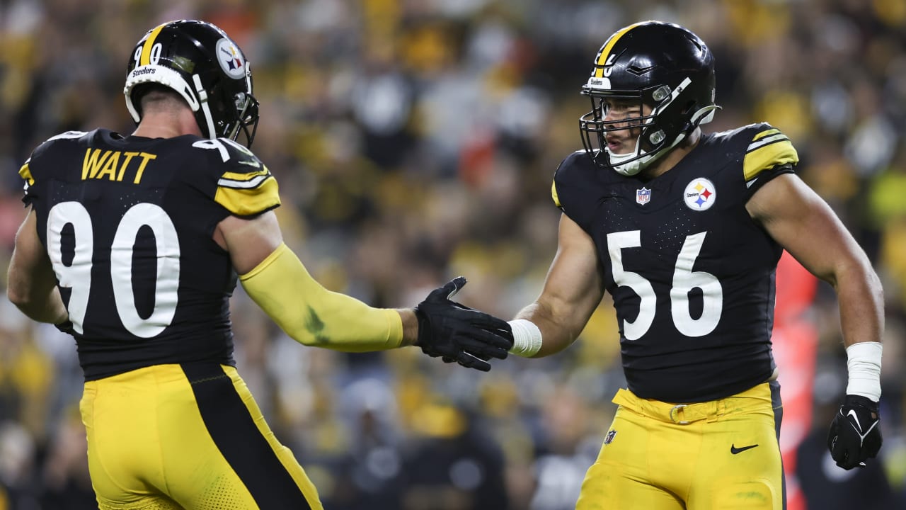 Pittsburgh Steelers Alex Highsmith and T.J. Watt Steel Bookends