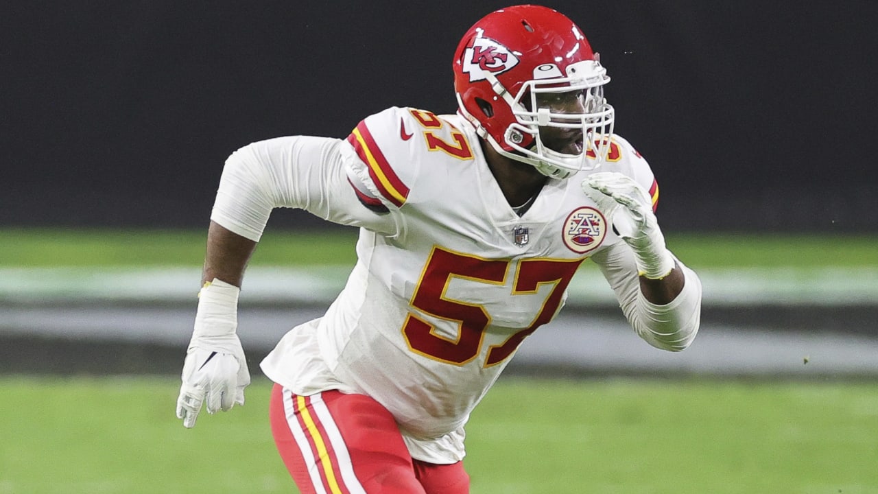 Kansas City Chiefs defensive end Alex Okafor (97) rushes during an NFL  football game against the Cleveland Browns Sunday, Sept. 12, 2021, in Kansas  City, Mo. (AP Photo/Peter Aiken Stock Photo - Alamy