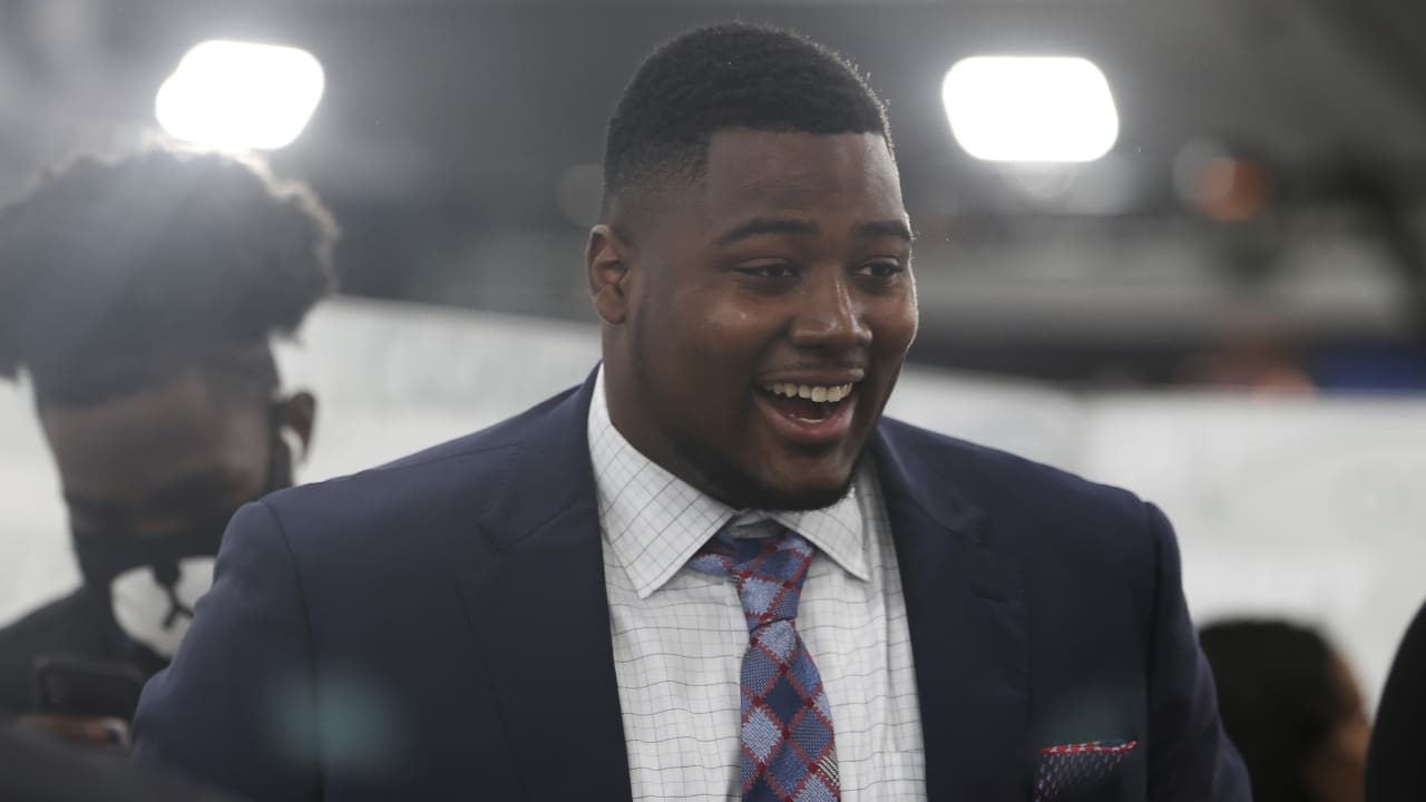 New England Patriots defensive tackle Christian Barmore (90)reacts during  the first half of an NFL football game against the Tampa Bay Buccaneers,  Sunday, Oct. 3, 2021, in Foxborough, Mass. (AP Photo/Greg M.