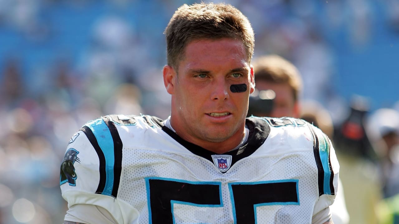 Carolina Panthers linebacker Dan Morgan (55) comes off the field