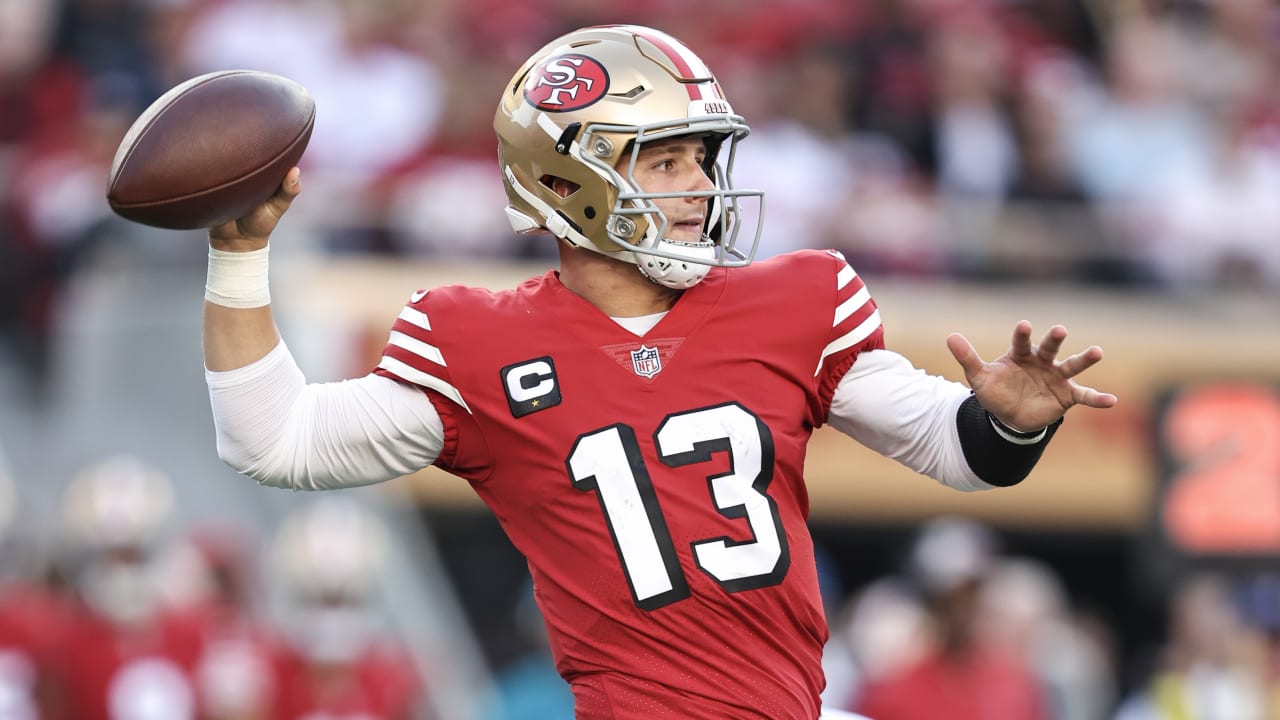 Los Angeles Rams' Matthew Stafford, San Francisco 49ers' Brock