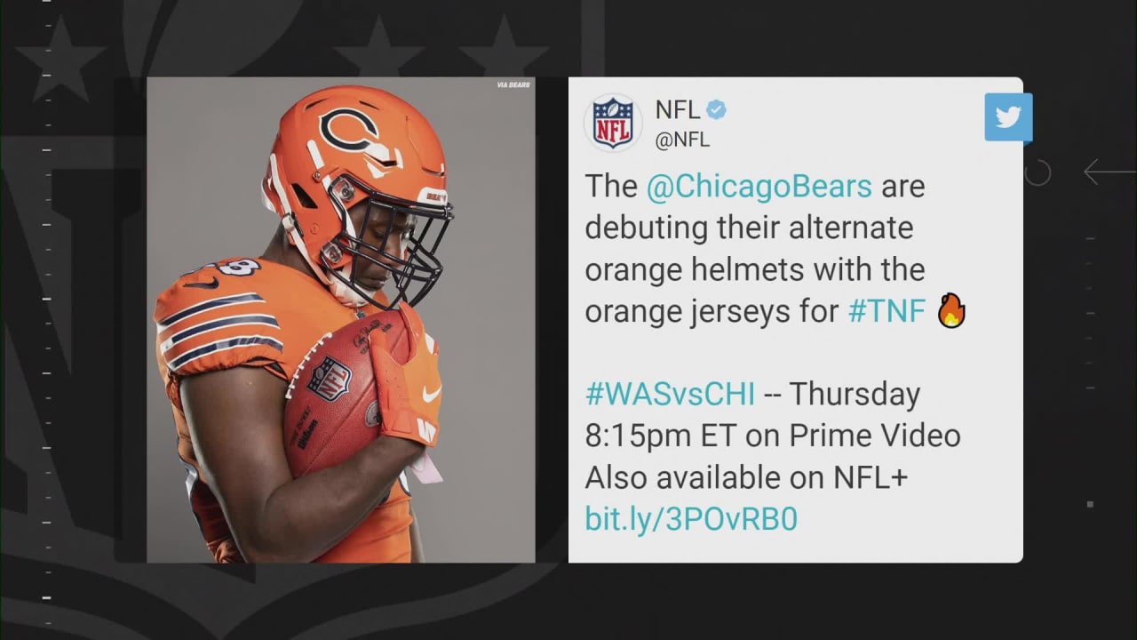 Chicago Bears to debut new all-orange uniforms vs. Washington