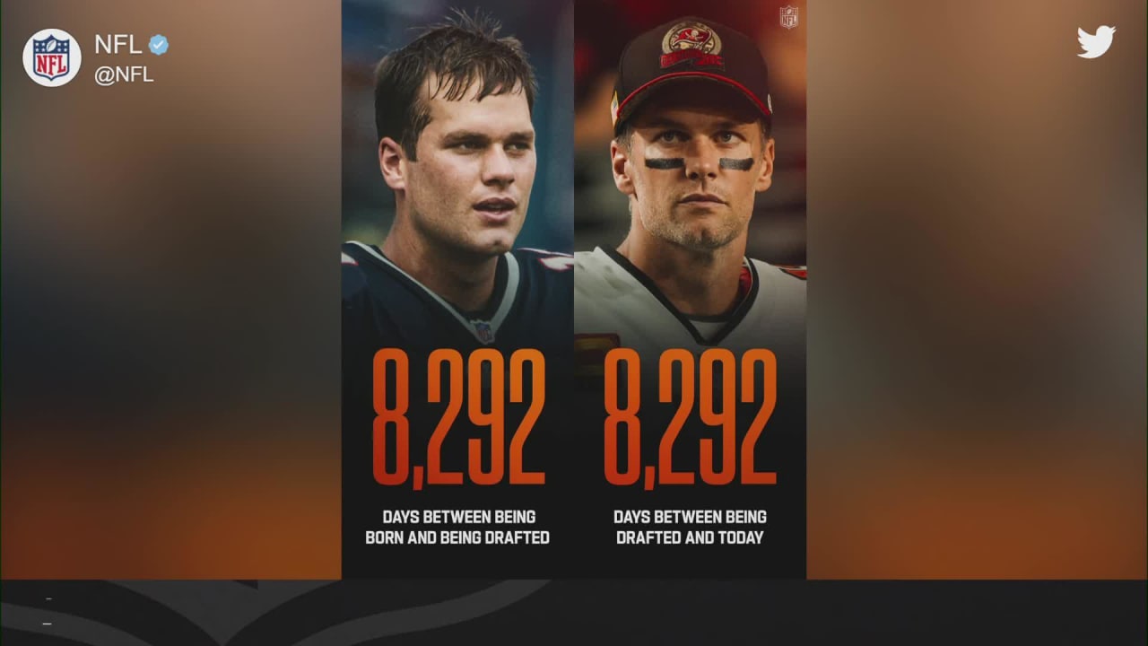 Tampa Bay Buccaneers quarterback Tom Brady reacts to a 'crazy' stat