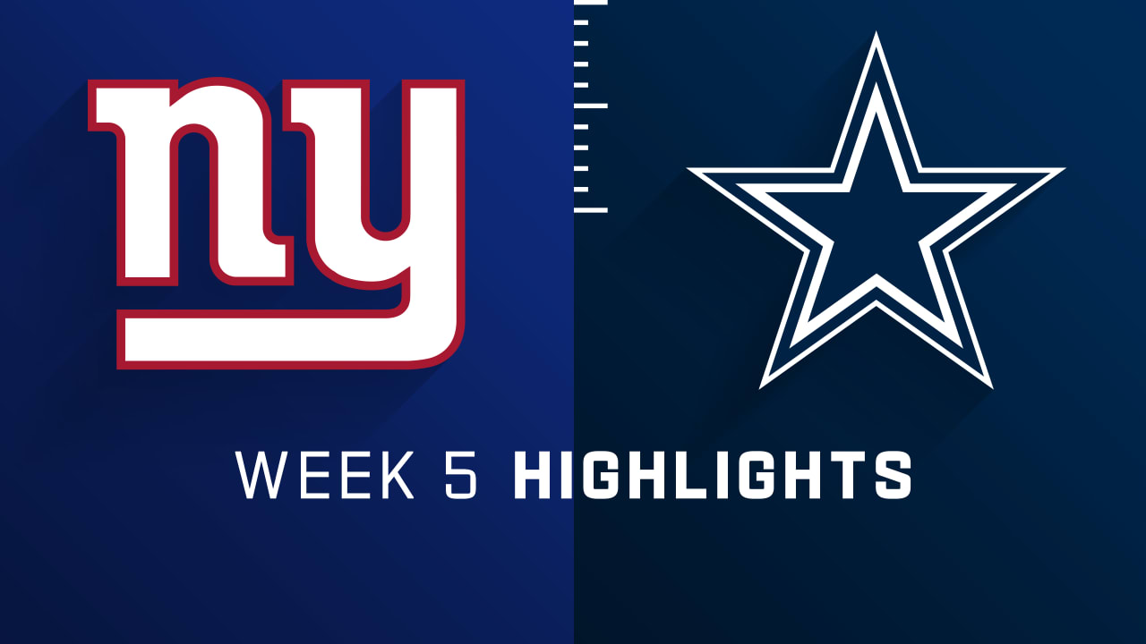 New York Giants vs. Dallas Cowboys highlight Week 5