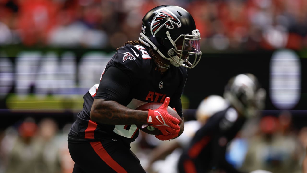 FILE - Atlanta Falcons running back Cordarrelle Patterson runs on his way  to scoring a touchdown during the first half of an NFL football game  against the Seattle Seahawks on Sept. 25