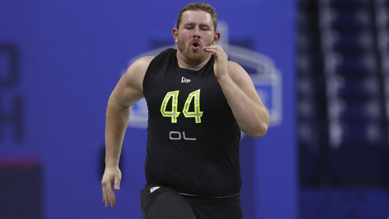 Offensive lineman Andrew Rupcich runs official 5.31-second 40-yard dash ...