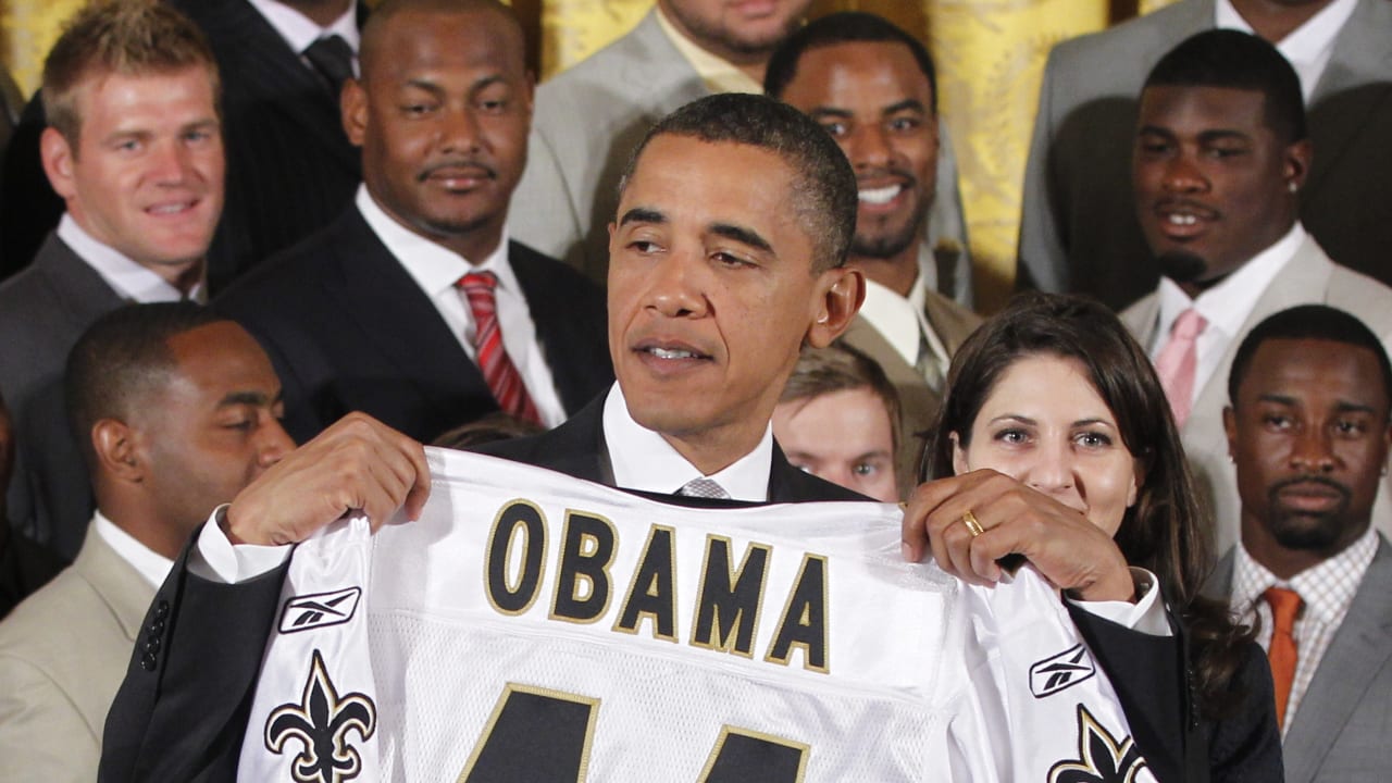 The Saints visit the White House