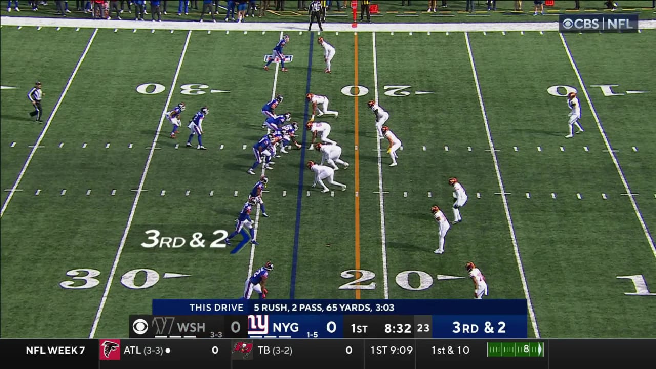 New York Giants wide receiver Jalin Hyatt nearly makes the onehanded