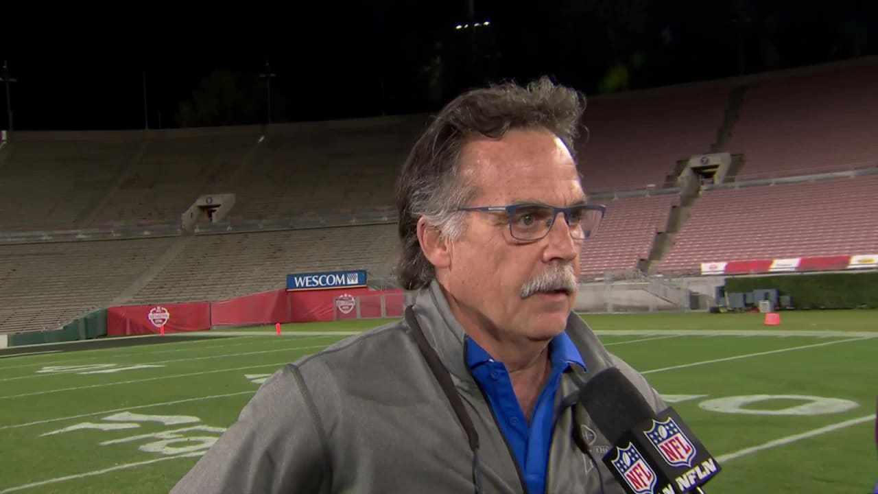 Former NFL head coach and American team head coach Jeff Fisher reacts ...