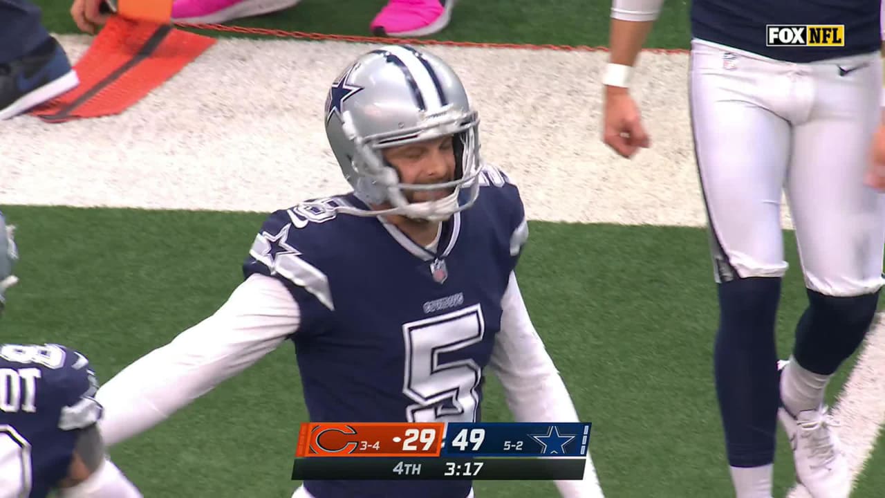 Dallas Cowboys punter Bryan Anger (5) stretches prior to an NFL football  game against the New England Patriots, Sunday, Oct. 17, 2021, in  Foxborough, Mass. (AP Photo/Stew Milne Stock Photo - Alamy