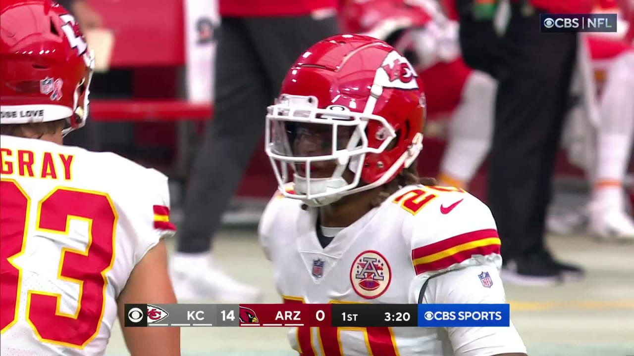 Kansas City Chiefs safety Justin Reid drills extra point with kicker