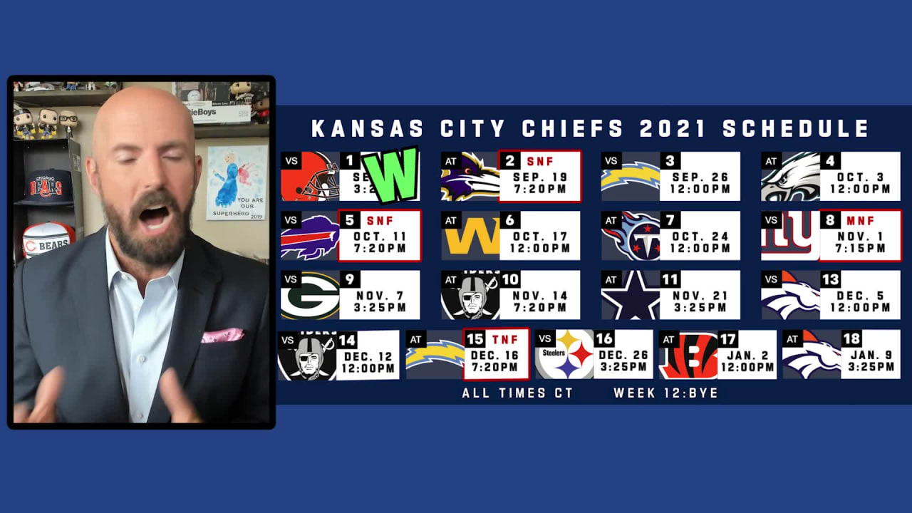 Kansas City Chiefs Schedule 2021: Dates, times, win/loss prediction for 17  game schedule