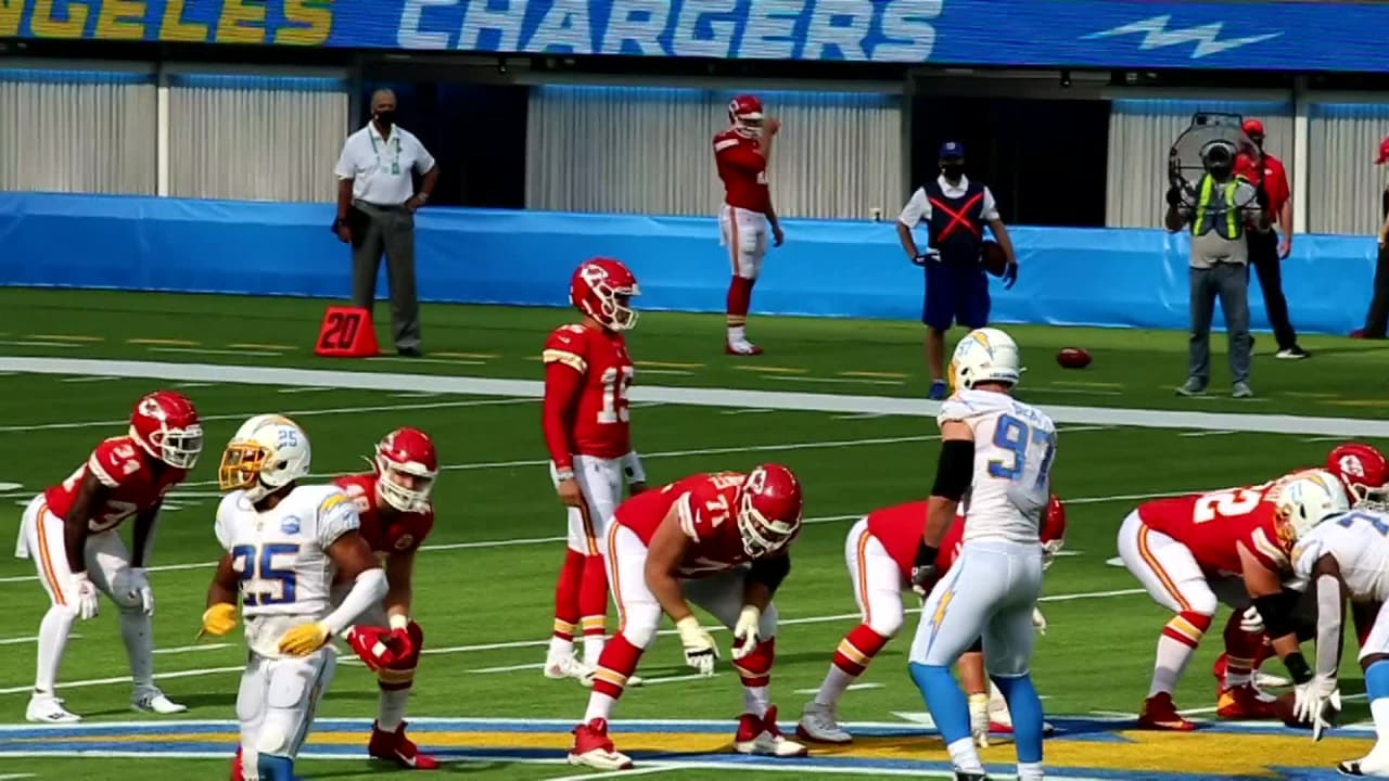 Stadium view Kansas City Chiefs quarterback Patrick Mahomes