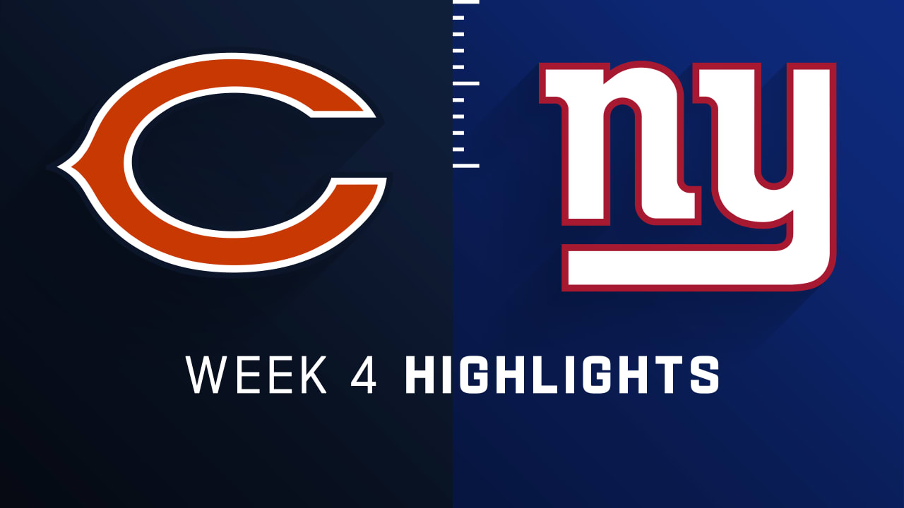 Chicago Bears vs. New York Giants highlights | Week 4