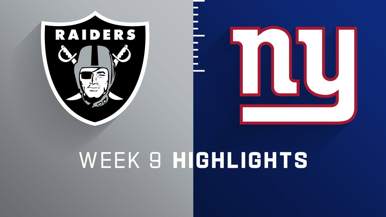 Las Vegas Raiders vs. New York Giants highlights Week 9