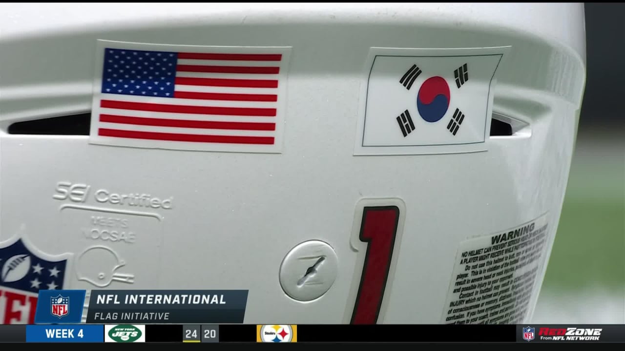 200 players across the NFL honor international heritage with flag decals on  helmets