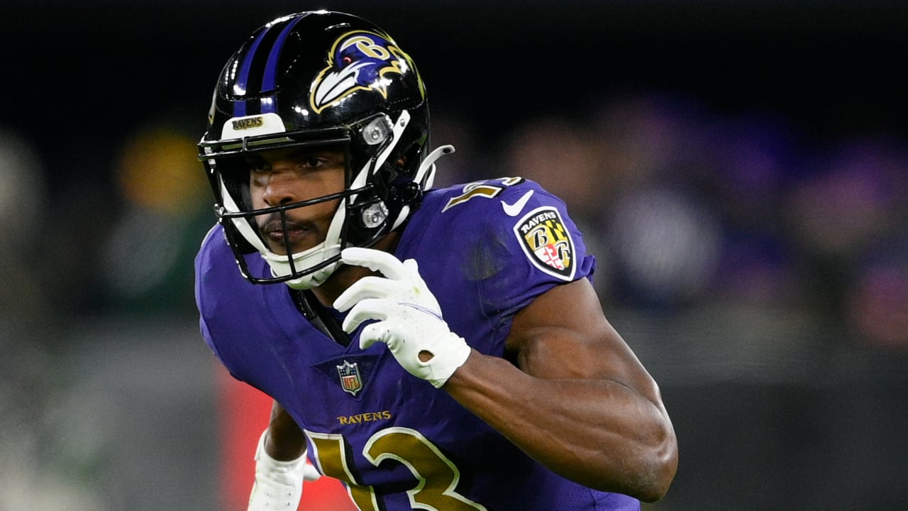 Baltimore Ravens wide receiver Devin Duvernay (13) returns a kick during an  NFL football game against the Tampa Bay Buccaneers, Thursday, Oct. 27, 2022  in Tampa, Fla. The Ravens defeat the Buccaneers