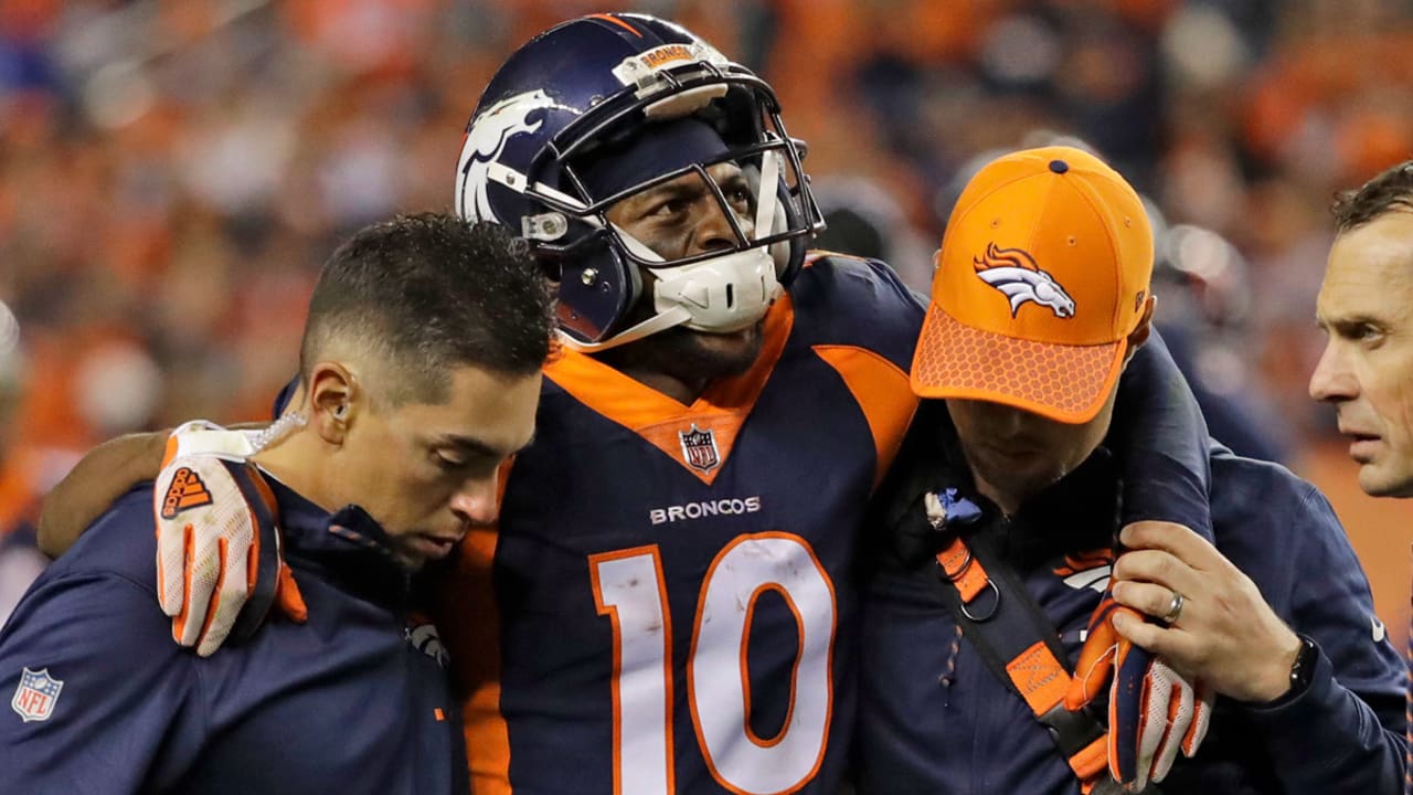 Broncos wide receiver Emmanuel Sanders hurt