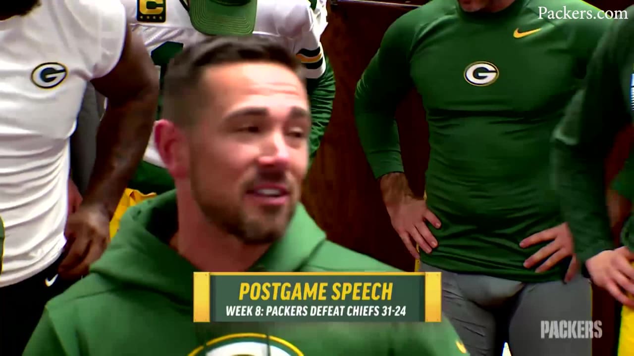 Matt LaFleur hands out game ball in postgame speech after win over Cowboys