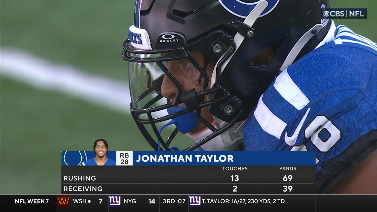 Indianapolis Colts Running Back Jonathan Taylor Runs Up The Middle For ...