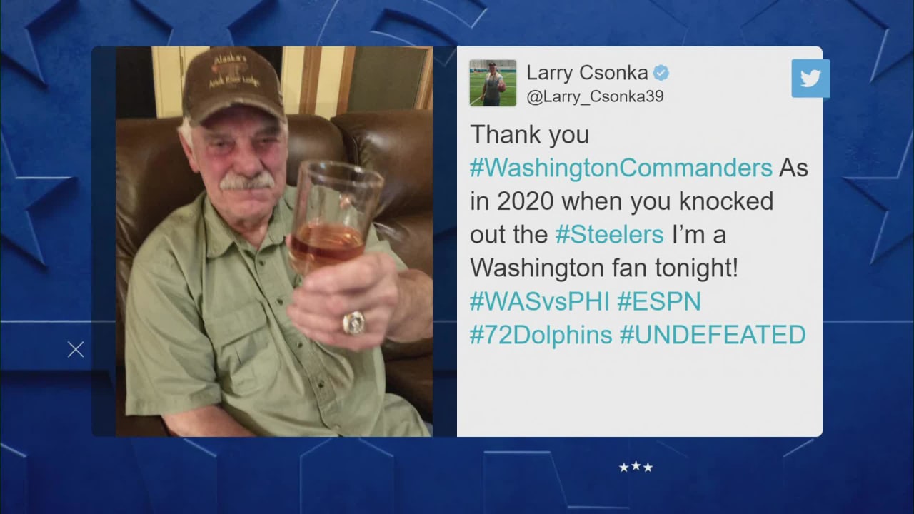 NFL legend Larry Csonka toasts Commanders for ending Eagles' perfect  season: 'I'm a Washington fan tonight'