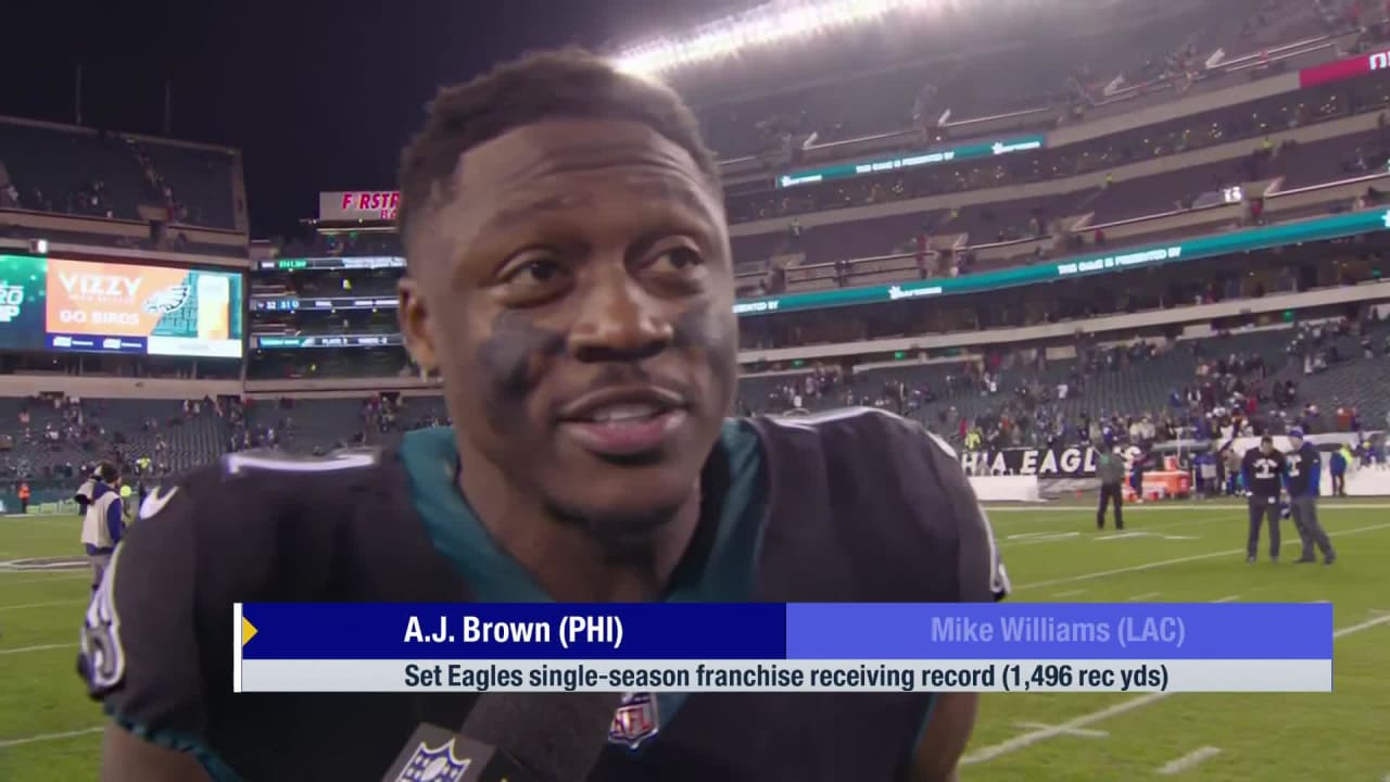 Philadelphia Eagles wide receiver A.J. Brown on the NFC Playoffs going
