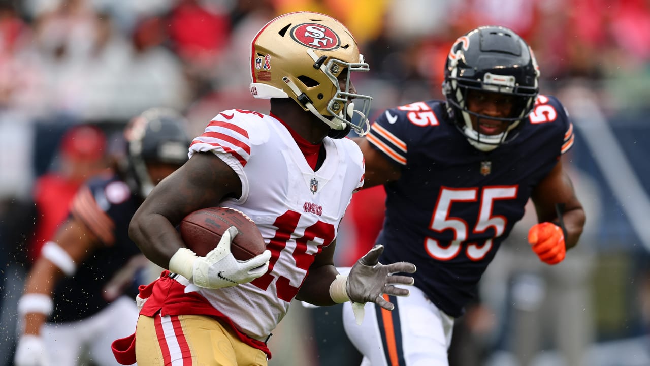 Deebo Samuel rushes for a 17-yard Gain vs. Los Angeles Rams 