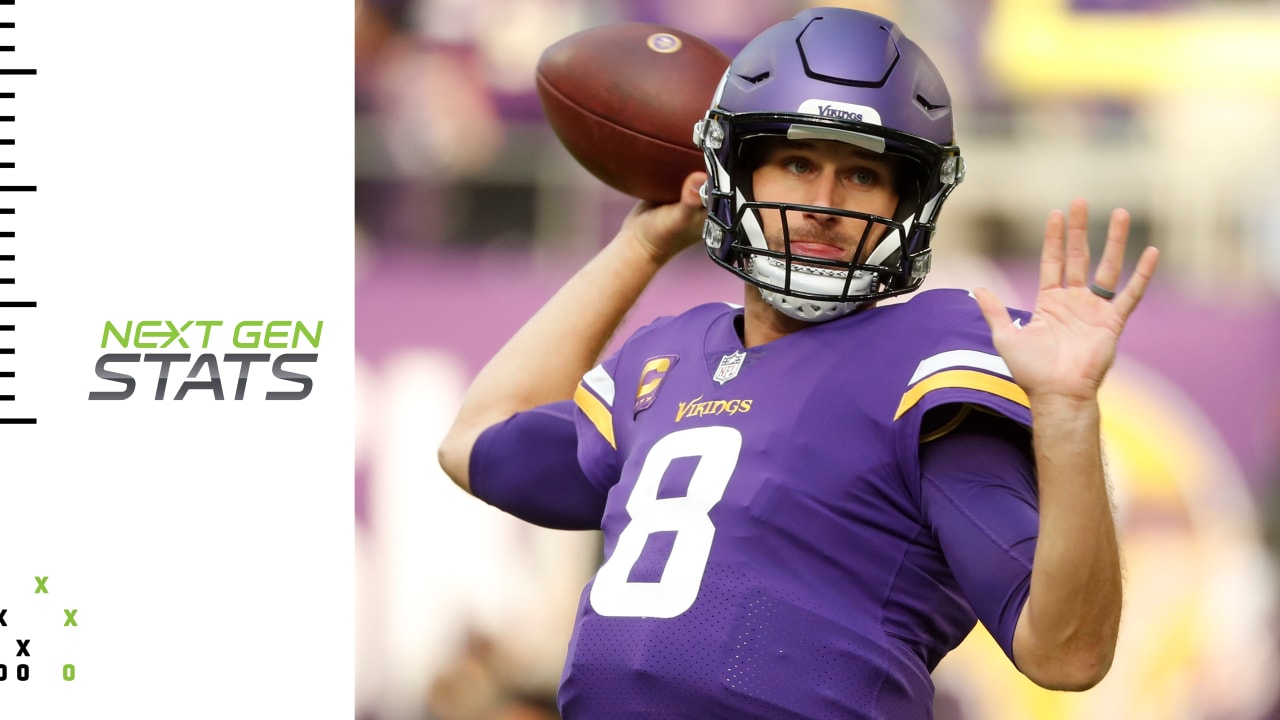 Next Gen Stats Minnesota Vikings quarterback Kirk Cousins' 3 most