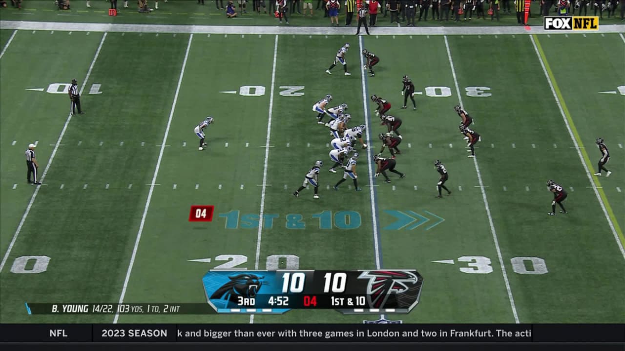 Carolina Panthers running back Chuba Hubbard churns past pileup for  explosive 59-YARD burst