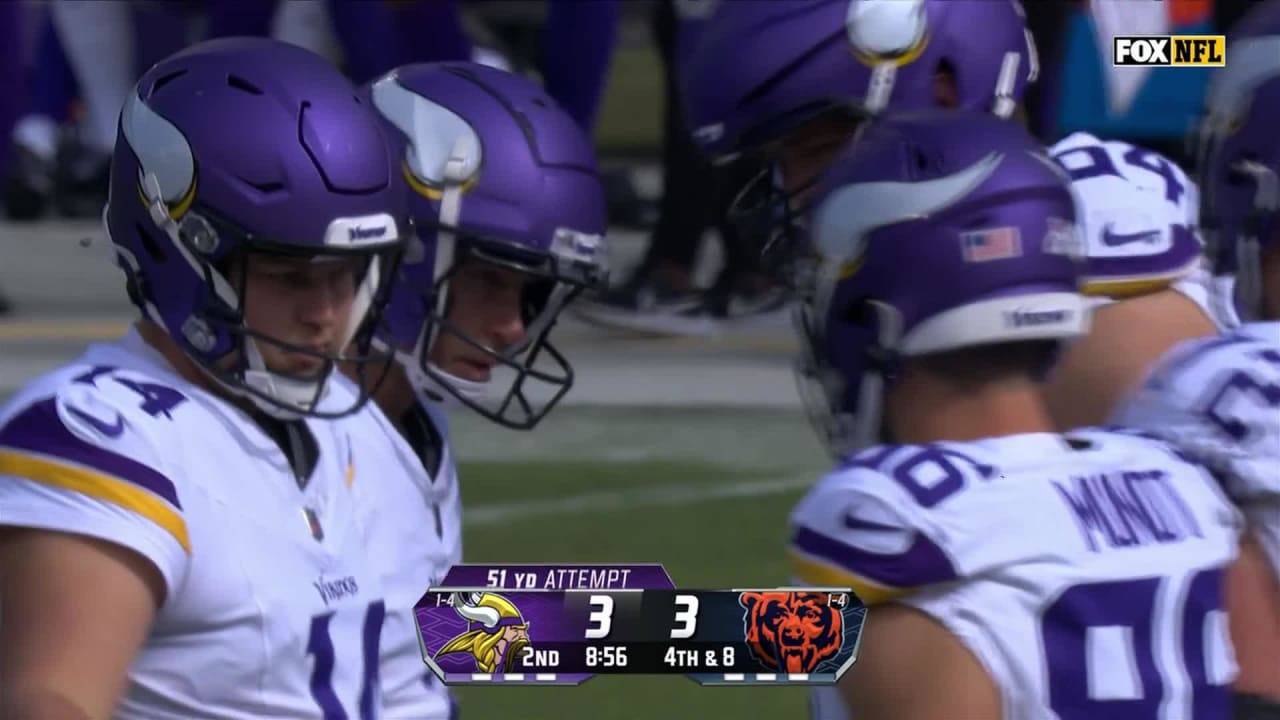 Minnesota Vikings kicker Greg Joseph's second 50+ yard FG puts Vikings